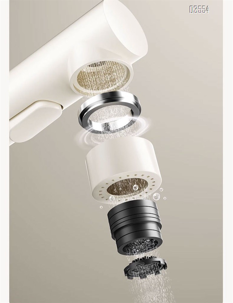 Dual Spray Pattern Pull Out Kitchen Faucet with Switch Button  Small Single Handle Kitchen Sink Faucet Deck Mounted Cheap Price