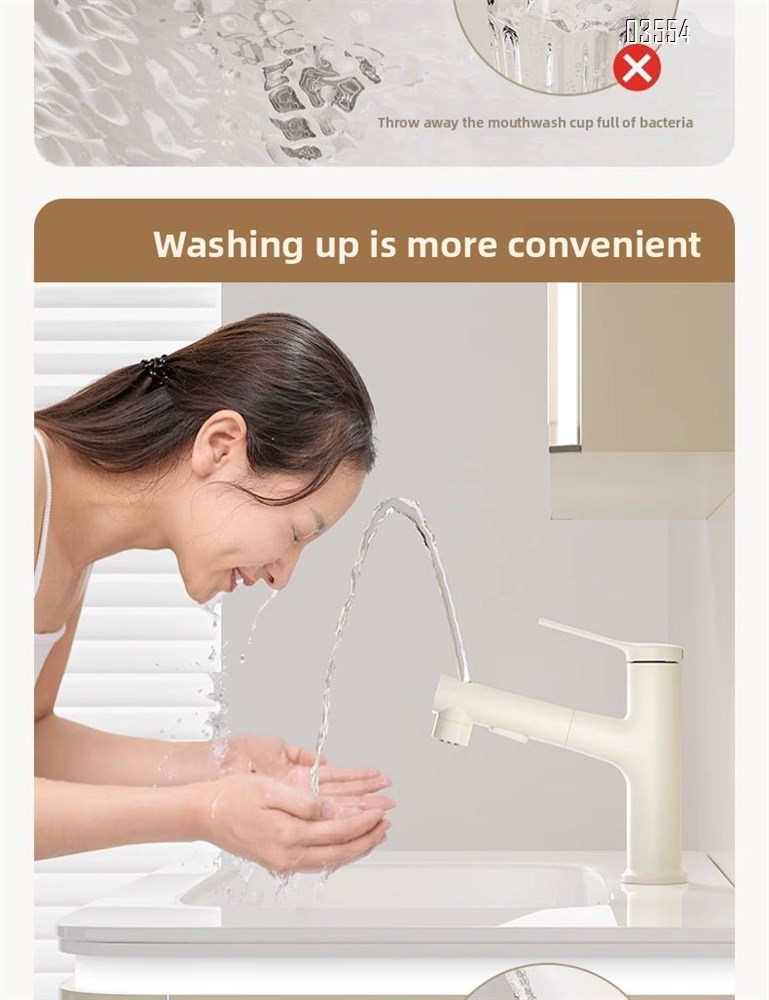 Dual Spray Pattern Pull Out Kitchen Faucet with Switch Button  Small Single Handle Kitchen Sink Faucet Deck Mounted Cheap Price