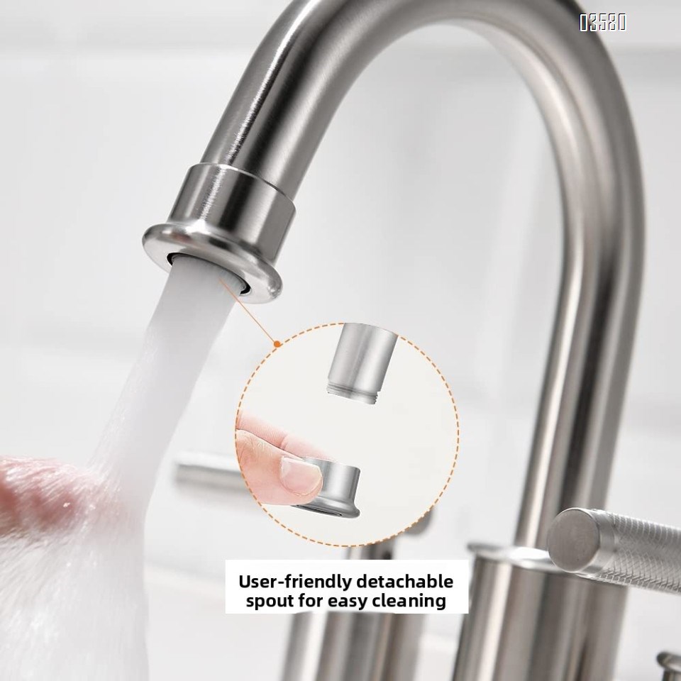 Hot Sale Brass Double Handles Wash Basin Tap Black  Bathroom Mixer Basin Faucet With Drainer for Bathroom RV Kitchen