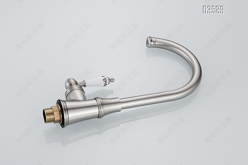 Modern Brass  Single-Hole Kitchen Sink Faucet  360° Rotatable  Single Handle Basin Faucet for Kitchen RV Bathroom