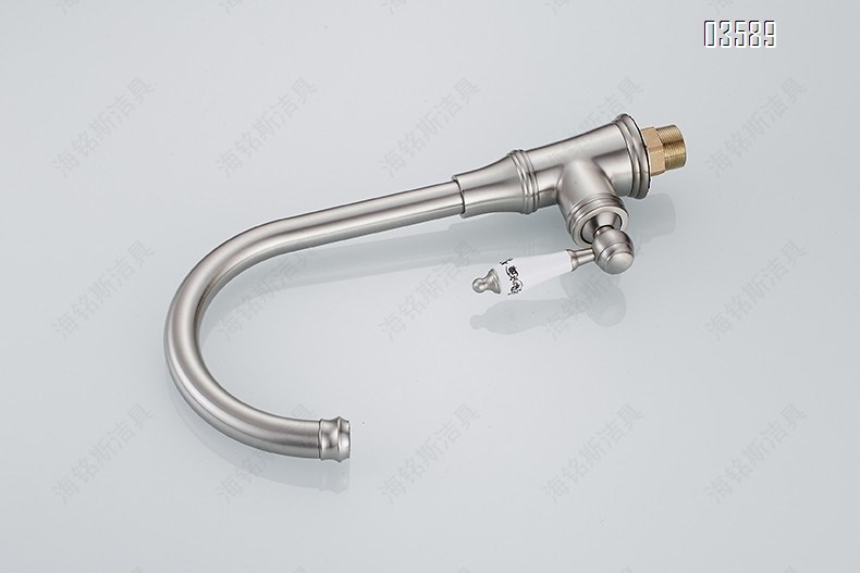 Modern Brass  Single-Hole Kitchen Sink Faucet  360° Rotatable  Single Handle Basin Faucet for Kitchen RV Bathroom