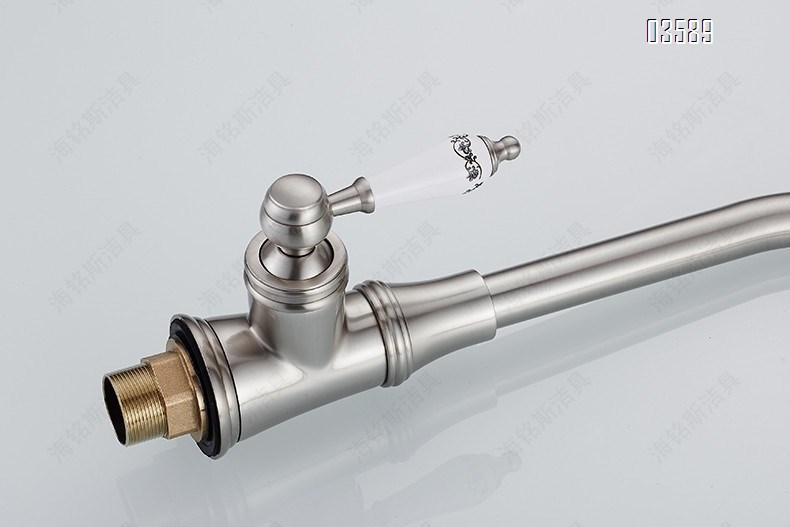 Modern Brass  Single-Hole Kitchen Sink Faucet  360° Rotatable  Single Handle Basin Faucet for Kitchen RV Bathroom
