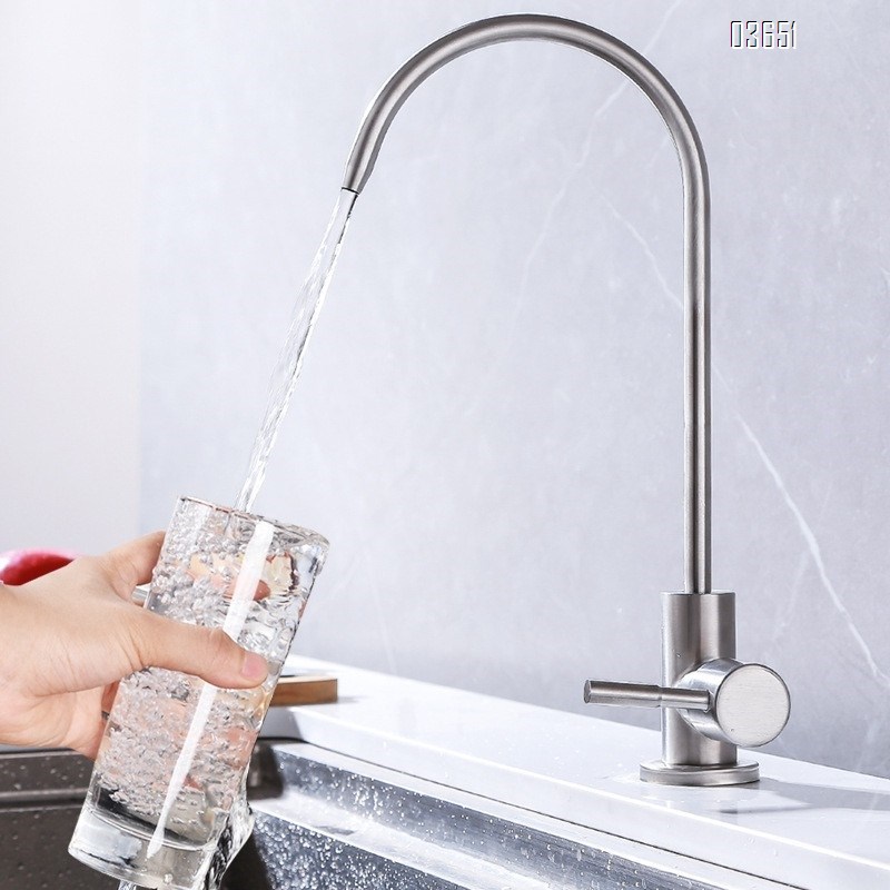 Modern Design  Stainless Steel 304 Single Handle Kitchen Faucet Water Purifier Deck - Mounted Household Ceramic Cartridge
