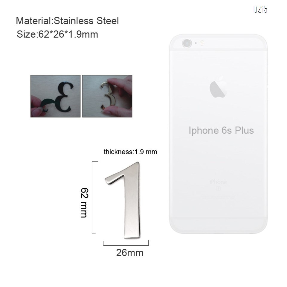 self adhesive house  number 1,1.4 inch Mailbox Numbers,304 Stainless Steel