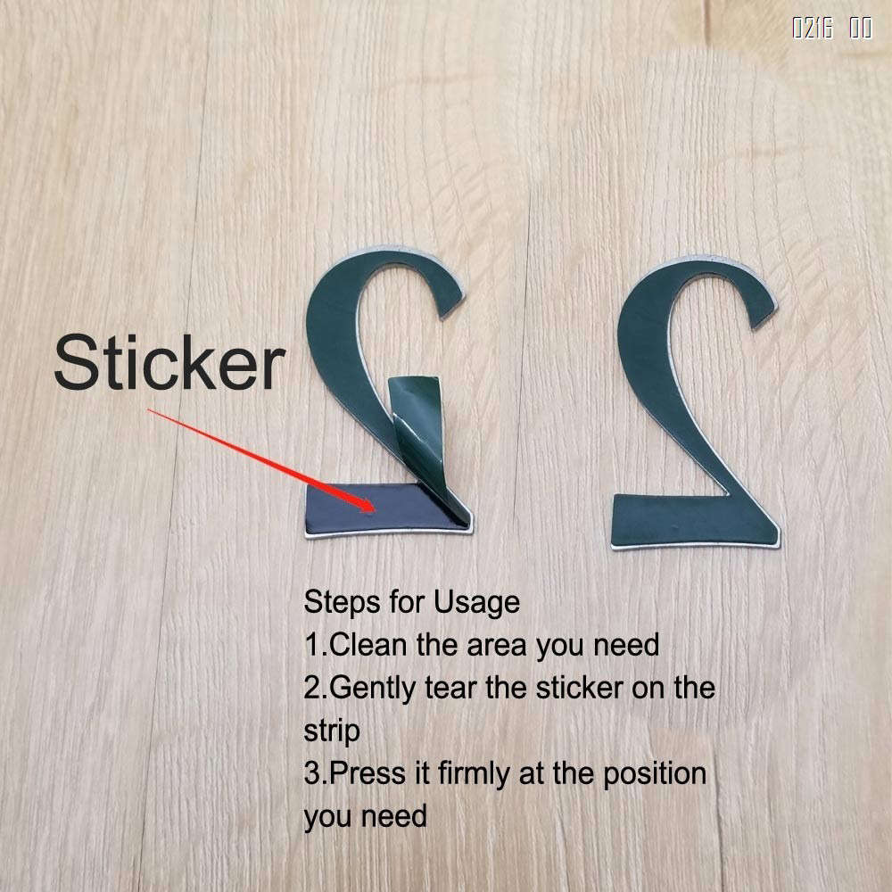 self adhesive house  number 2,1.4 inch Mailbox Numbers,304 Stainless Steel