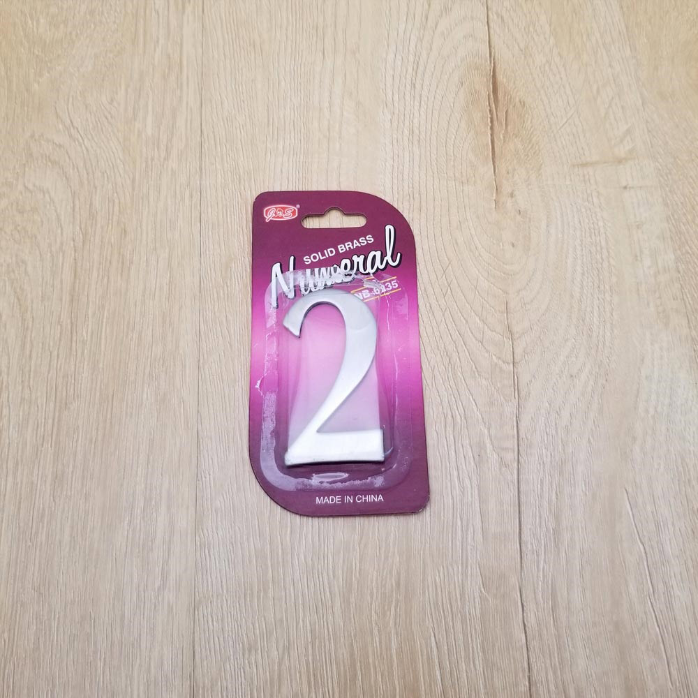 self adhesive house  number 2,1.4 inch Mailbox Numbers,304 Stainless Steel