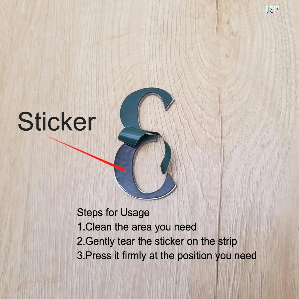 self adhesive house  number 3,1.4 inch Mailbox Numbers,304 Stainless Steel