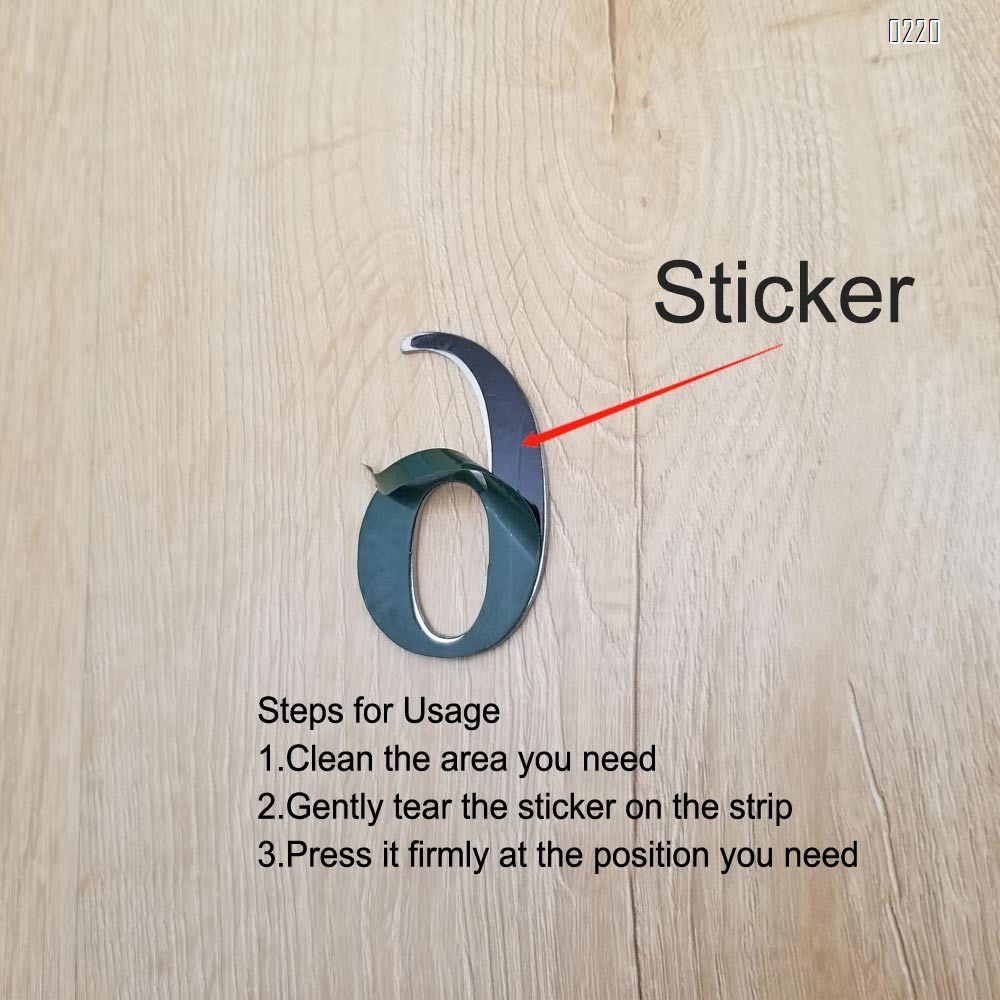 self adhesive house  number 6,1.4 inch Mailbox Numbers,304 Stainless Steel