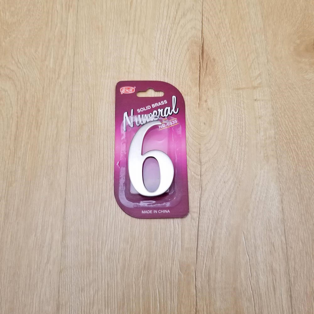 self adhesive house  number 6,1.4 inch Mailbox Numbers,304 Stainless Steel