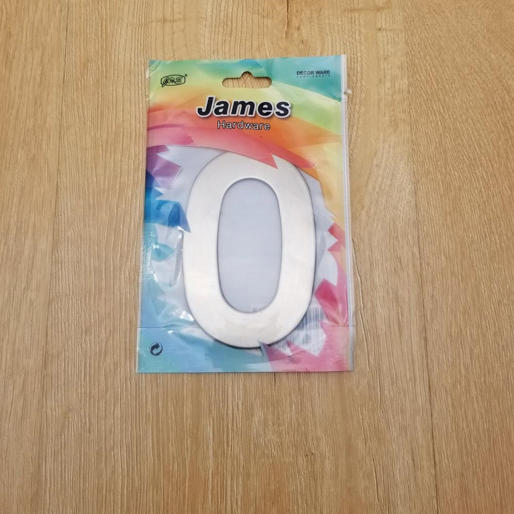 4 Inch House Numbers 0, Door Address Number Stickers for House/Apartment/Floor,  304 Stainless Steel