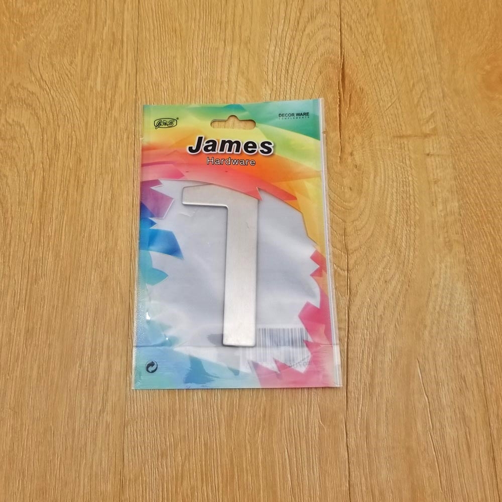 4 Inch House Numbers 1, Door Address Number Stickers for House/Apartment/Floor,  304 Stainless Steel