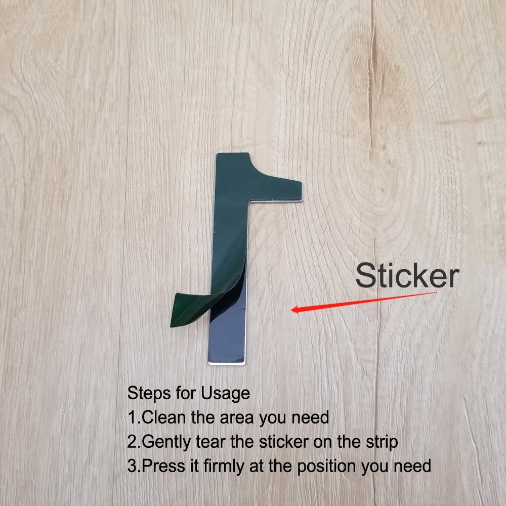 4 Inch House Numbers 1, Door Address Number Stickers for House/Apartment/Floor,  304 Stainless Steel