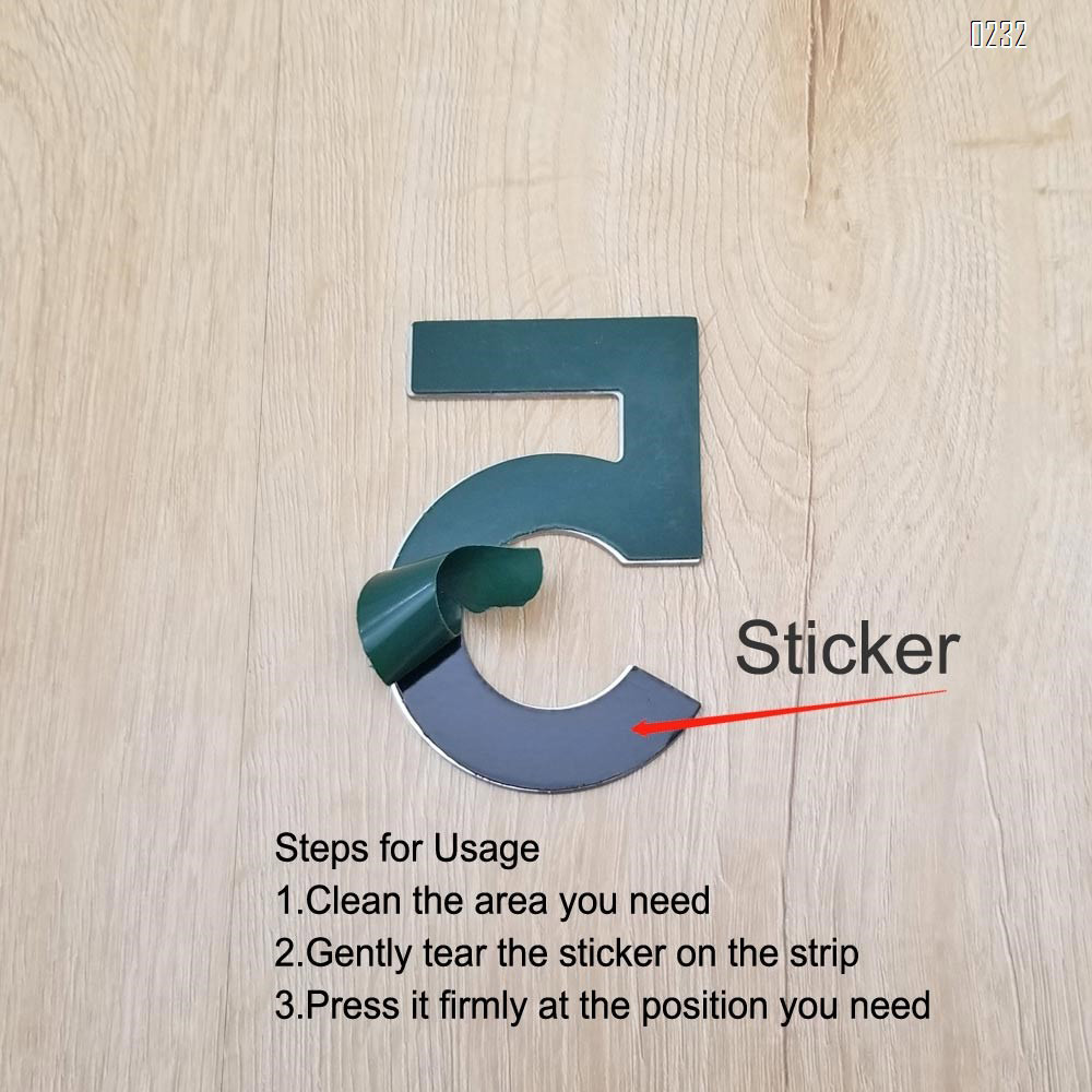4 Inch House Numbers 5, Door Address Number Stickers for House/Apartment/Floor,  304 Stainless Steel