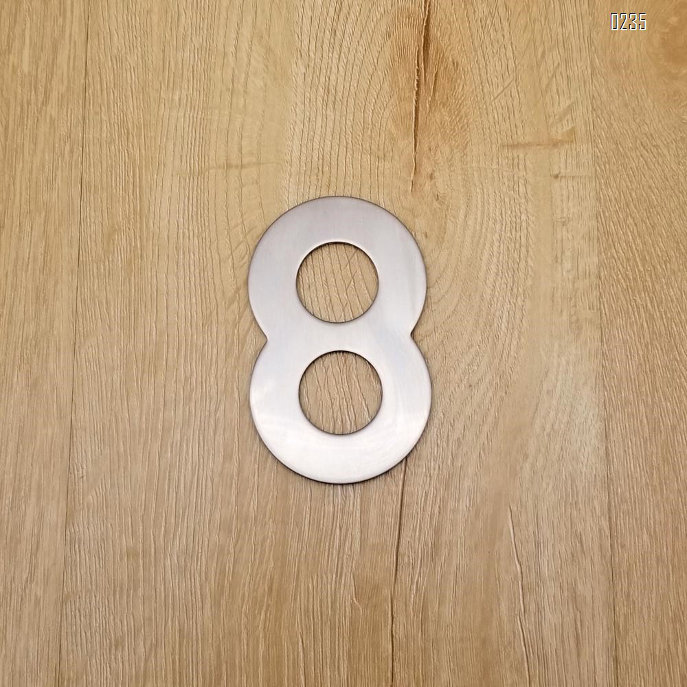 4 Inch House Numbers 8, Door Address Number Stickers for House/Apartment/Floor,  304 Stainless Steel