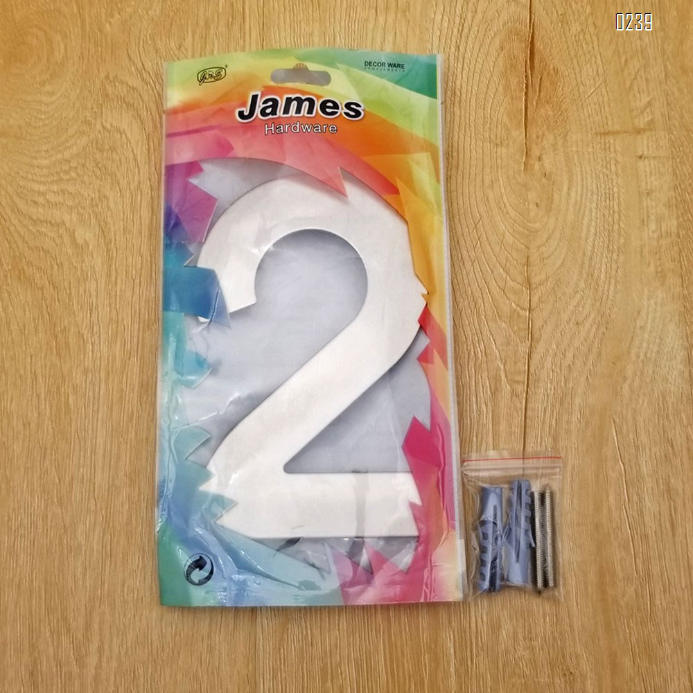 6 inch. Brushed 304 Stainless Steel Large Floating Modern House Numbers 2