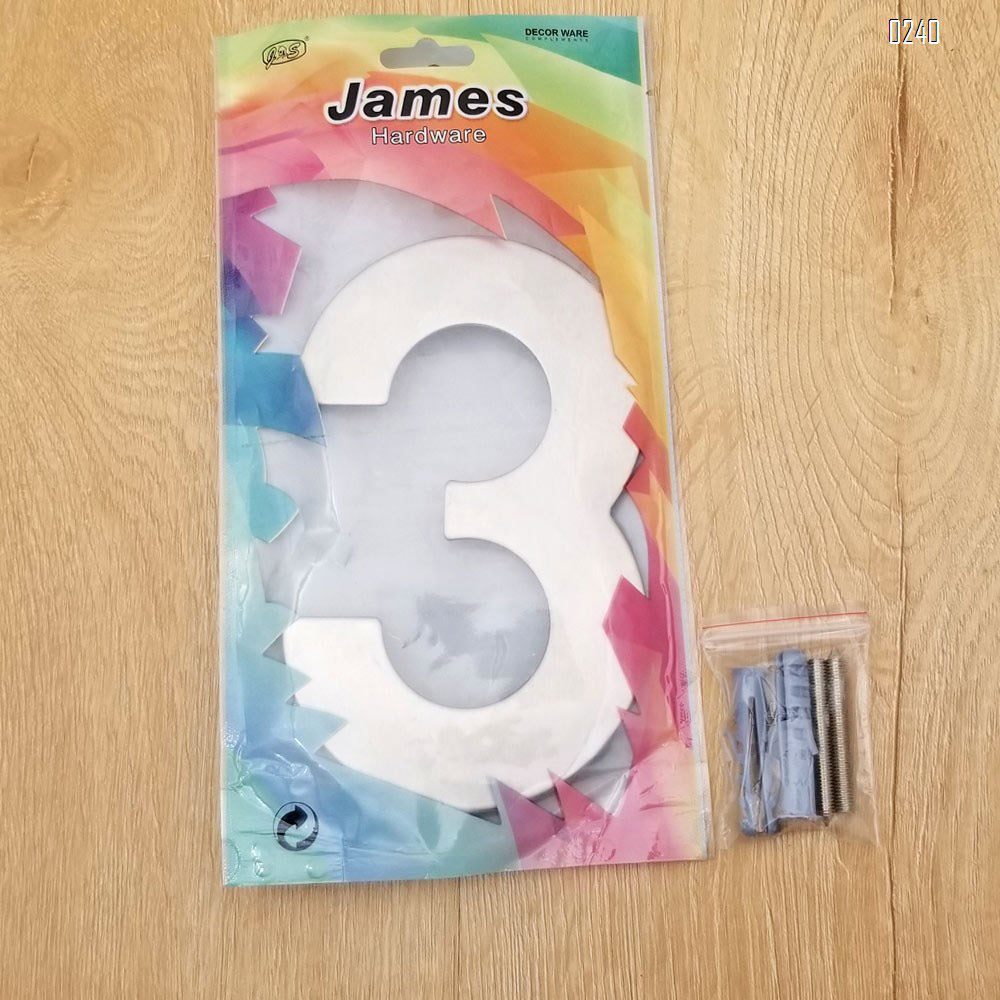 6 inch. Brushed 304 Stainless Steel Large Floating Modern House Numbers 2