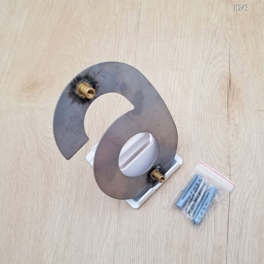 6 inch. Brushed 304 Stainless Steel Large Floating Modern House Numbers 6