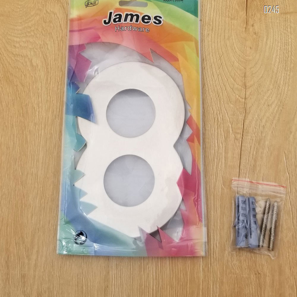 6 inch. Brushed 304 Stainless Steel Large Floating Modern House Numbers 8