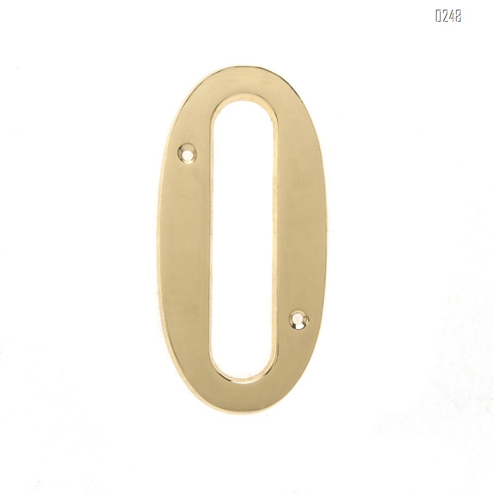 6 inch Copper Plaque for Outdoor Address Plate of Household Door Brass Number in 140 mm Grand Modern Door Number Hotel House Number 0