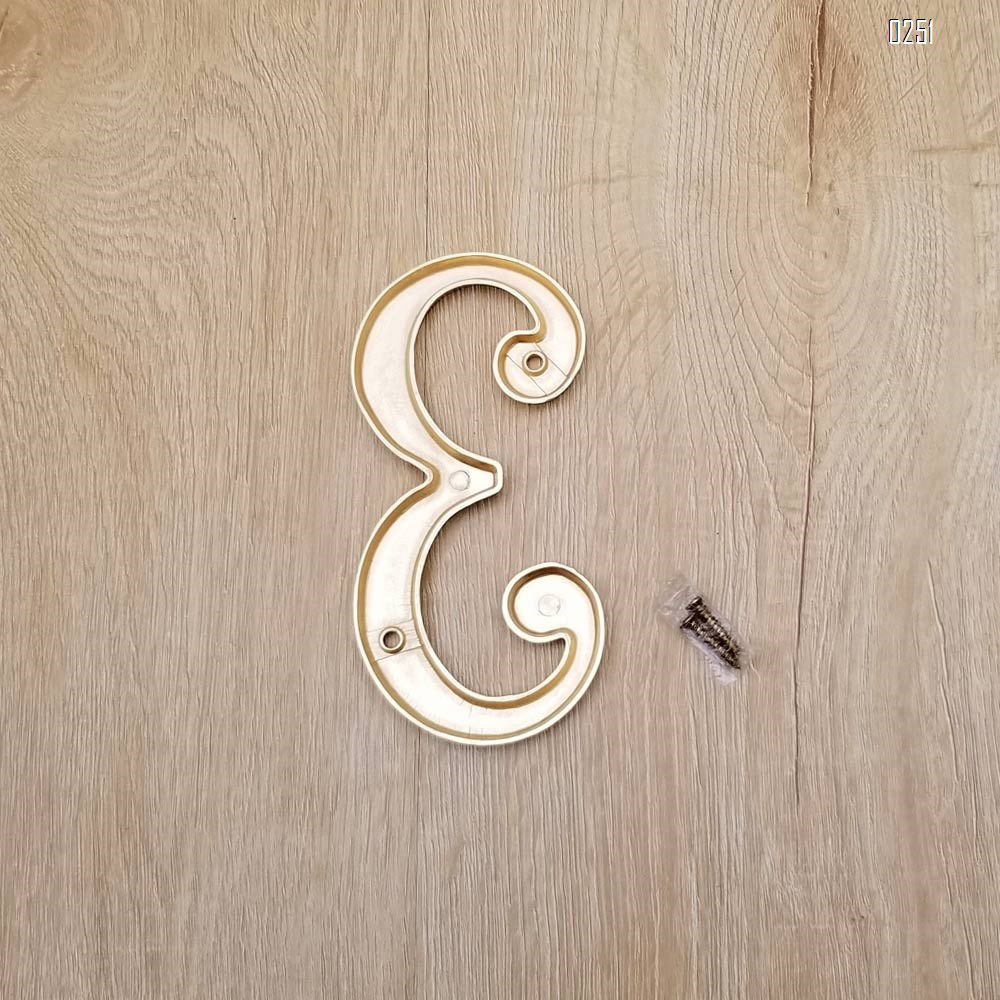6 inch Copper Plaque for Outdoor Address Plate of Household Door Brass Number in 140 mm Grand Modern Door Number Hotel House Number 3