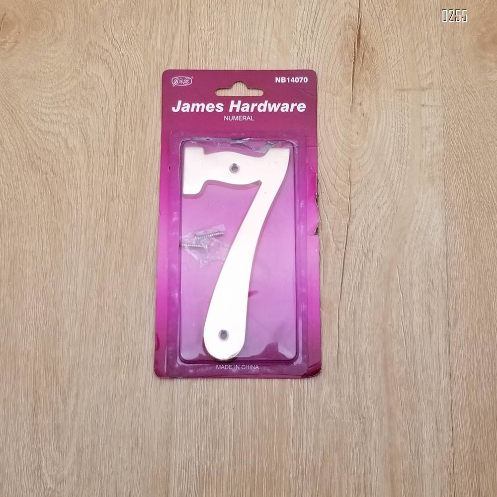 6 inch Copper Plaque for Outdoor Address Plate of Household Door Brass Number in 140 mm Grand Modern Door Number Hotel House Number 7