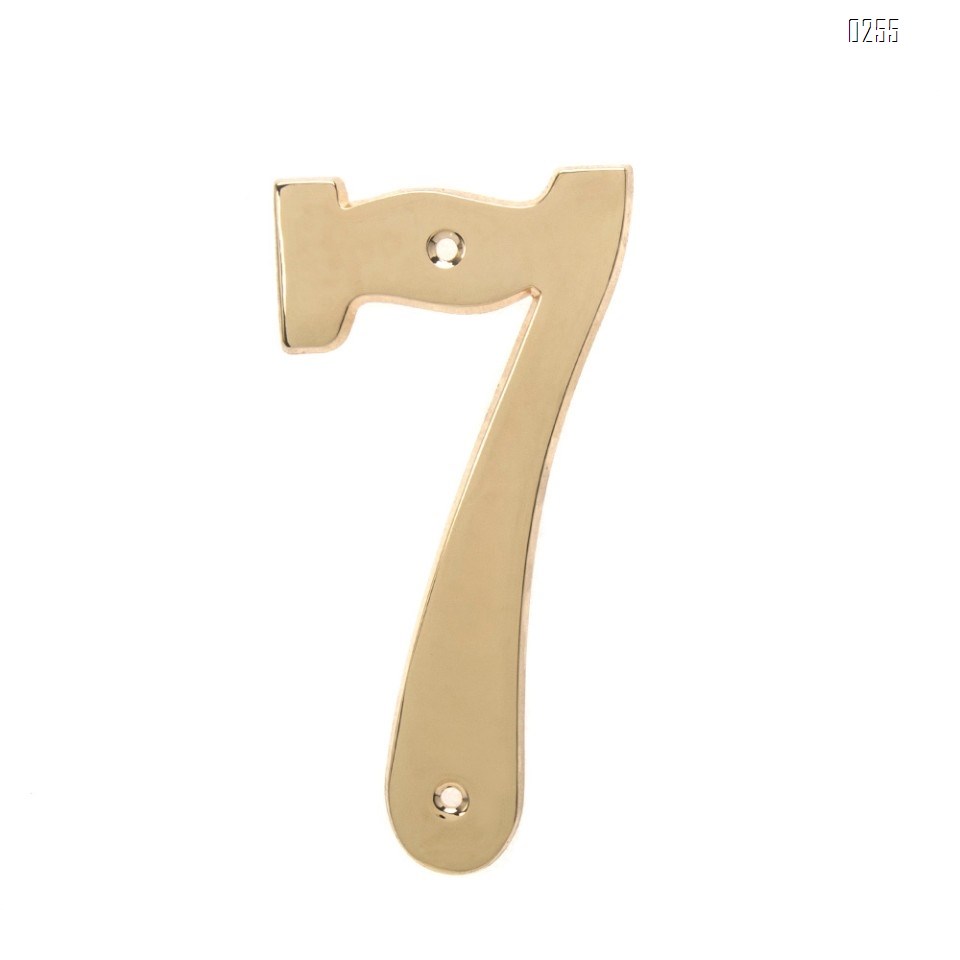 6 inch Copper Plaque for Outdoor Address Plate of Household Door Brass Number in 140 mm Grand Modern Door Number Hotel House Number 7