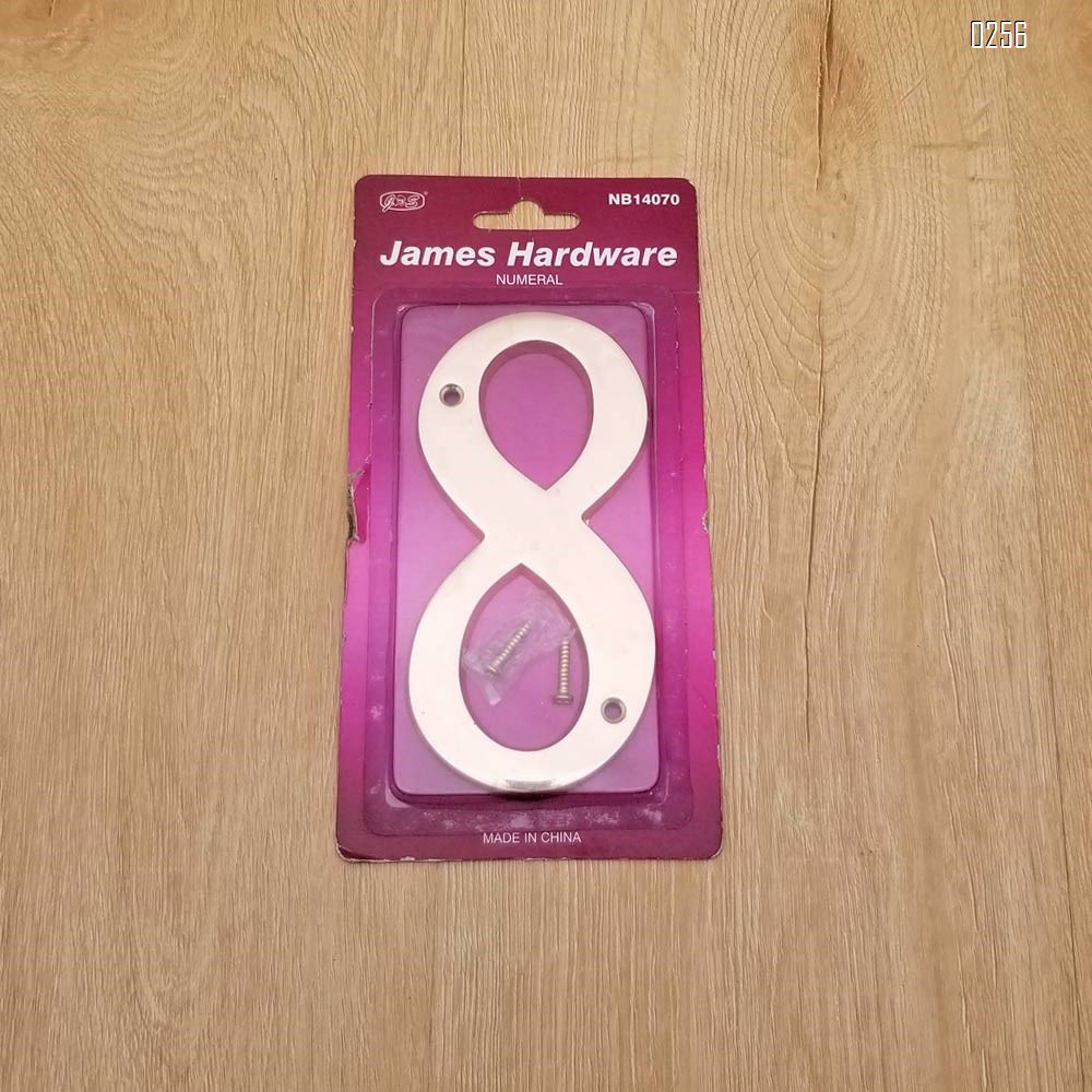 6 inch Copper Plaque for Outdoor Address Plate of Household Door Brass Number in 140 mm Grand Modern Door Number Hotel House Number 8