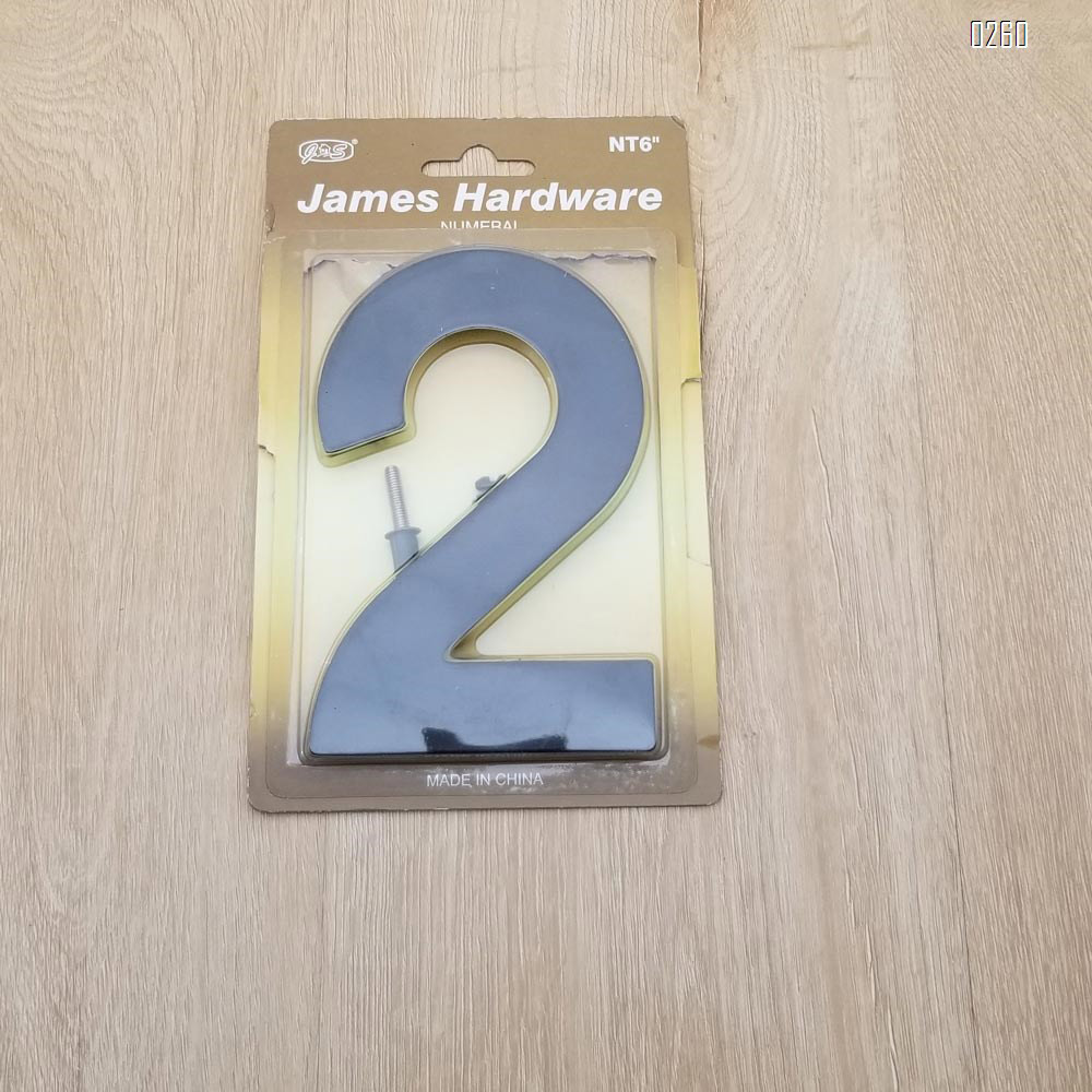 6 inch 145mm Big Modern House Number Hotel Home Door Room Number Outdoor Address Plaque Iron House Number 2