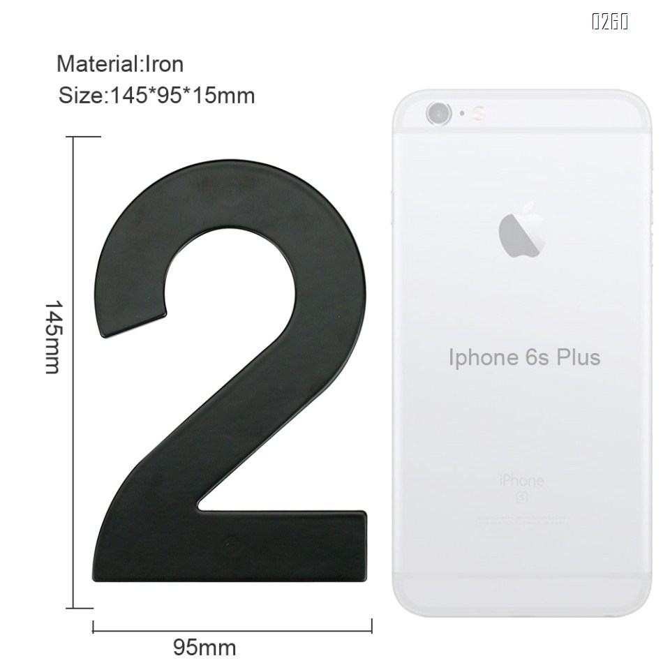 6 inch 145mm Big Modern House Number Hotel Home Door Room Number Outdoor Address Plaque Iron House Number 2
