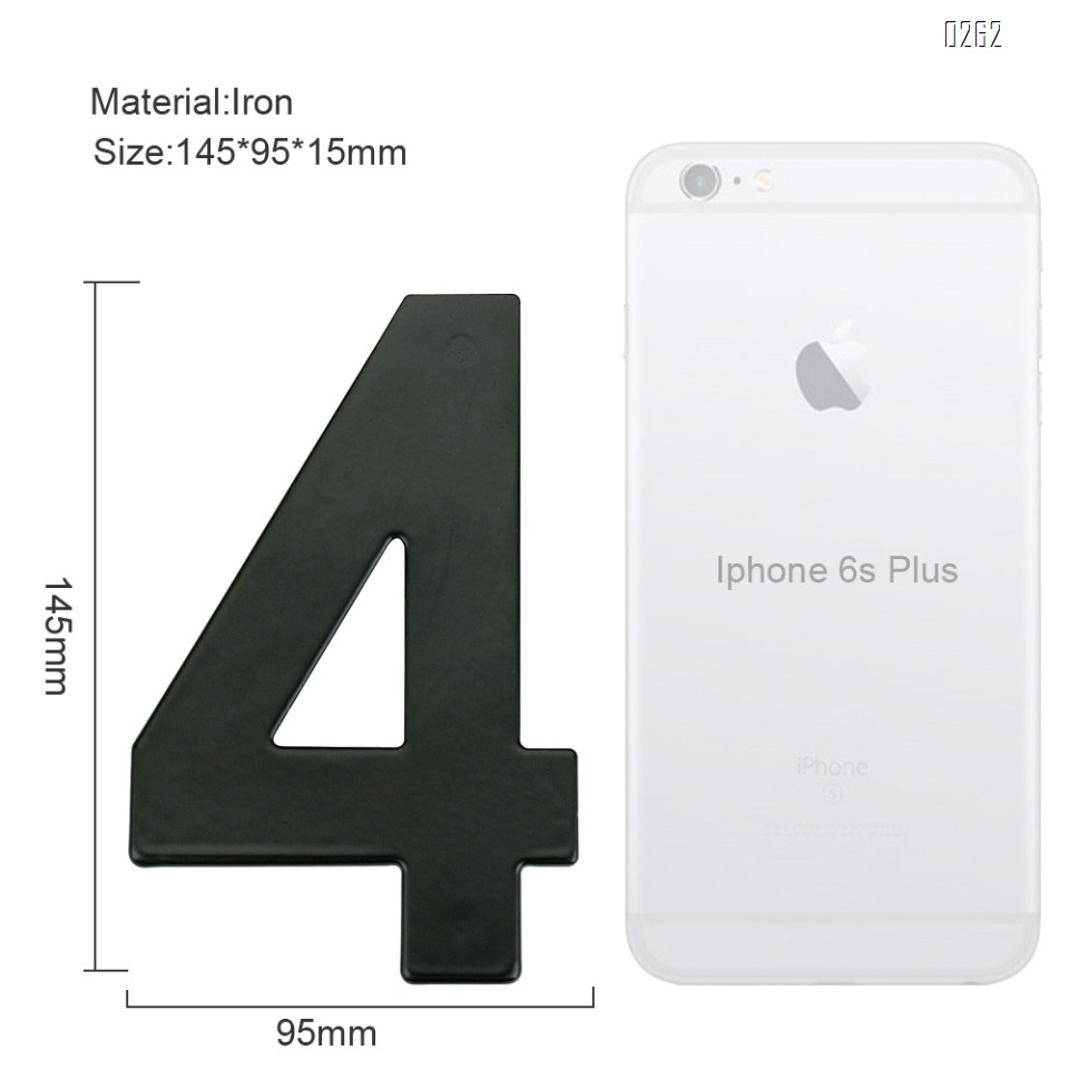 6 inch 145mm Big Modern House Number Hotel Home Door Room Number Outdoor Address Plaque Iron House Number 4