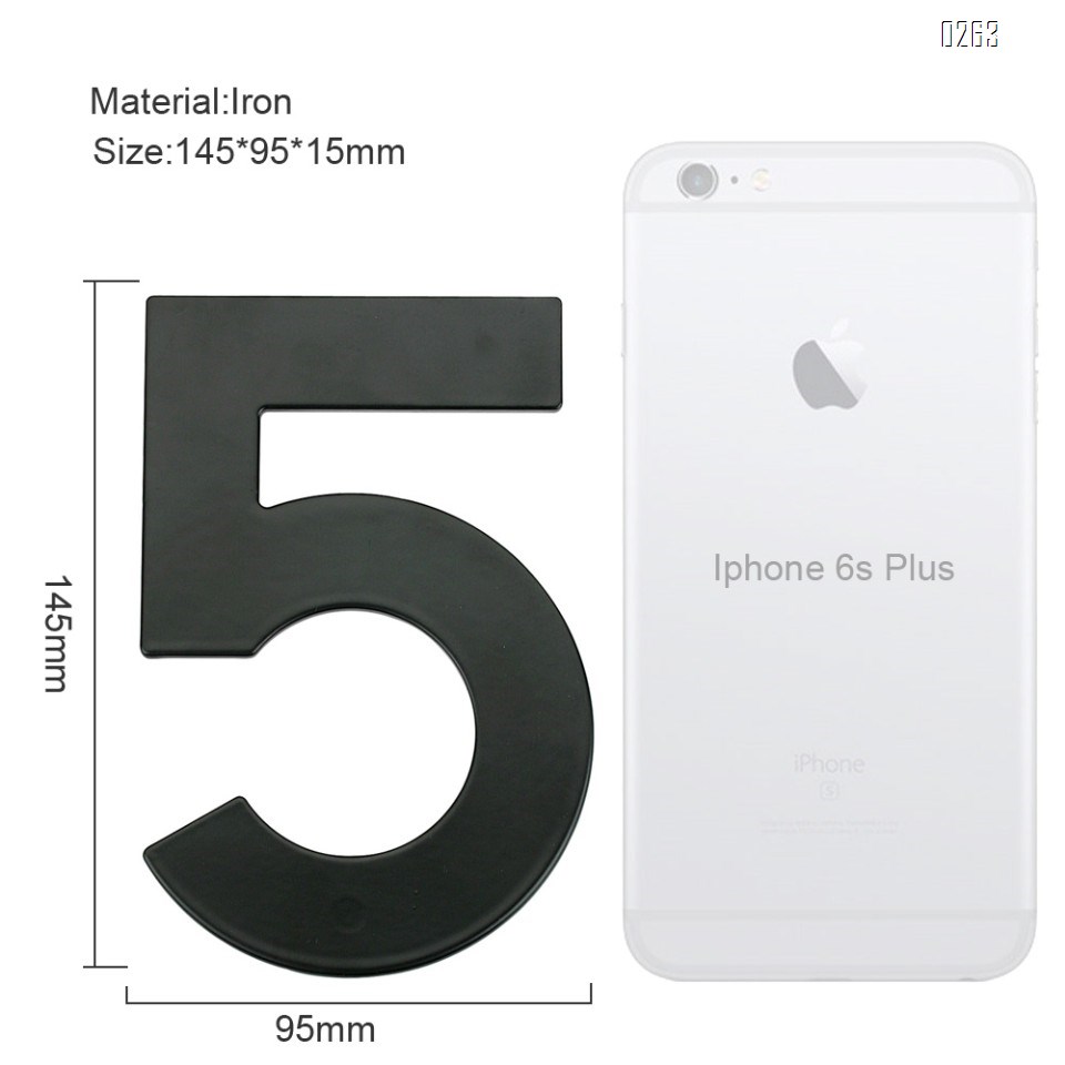 6 inch 145mm Big Modern House Number Hotel Home Door Room Number Outdoor Address Plaque Iron House Number 5