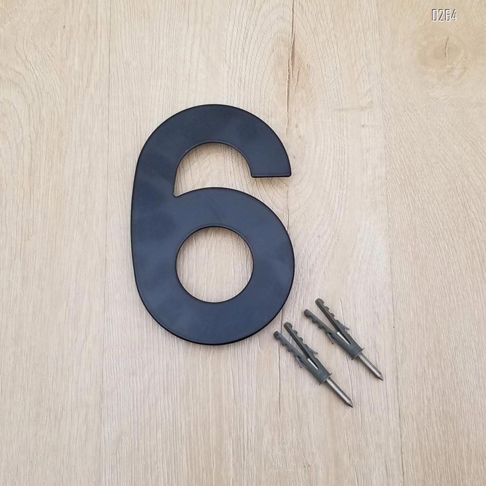 6 inch 145mm Big Modern House Number Hotel Home Door Room Number Outdoor Address Plaque Iron House Number 6