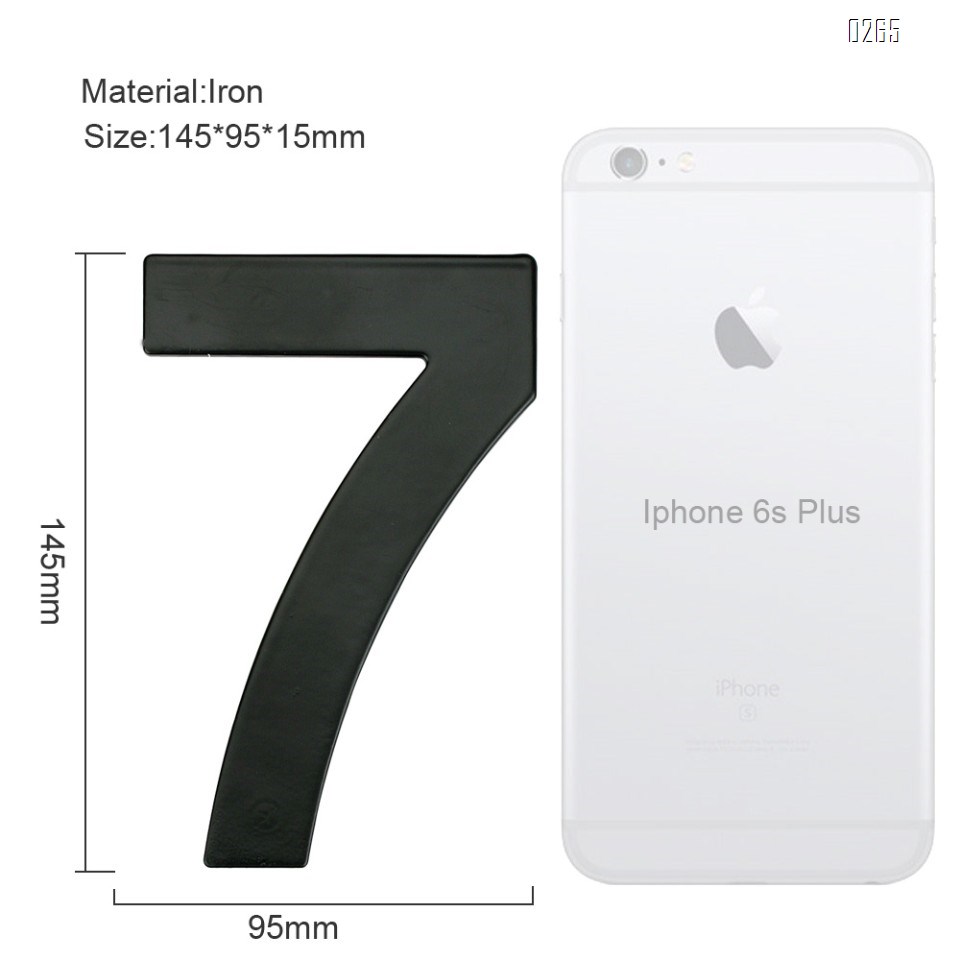 6 inch 145mm Big Modern House Number Hotel Home Door Room Number Outdoor Address Plaque Iron House Number 7