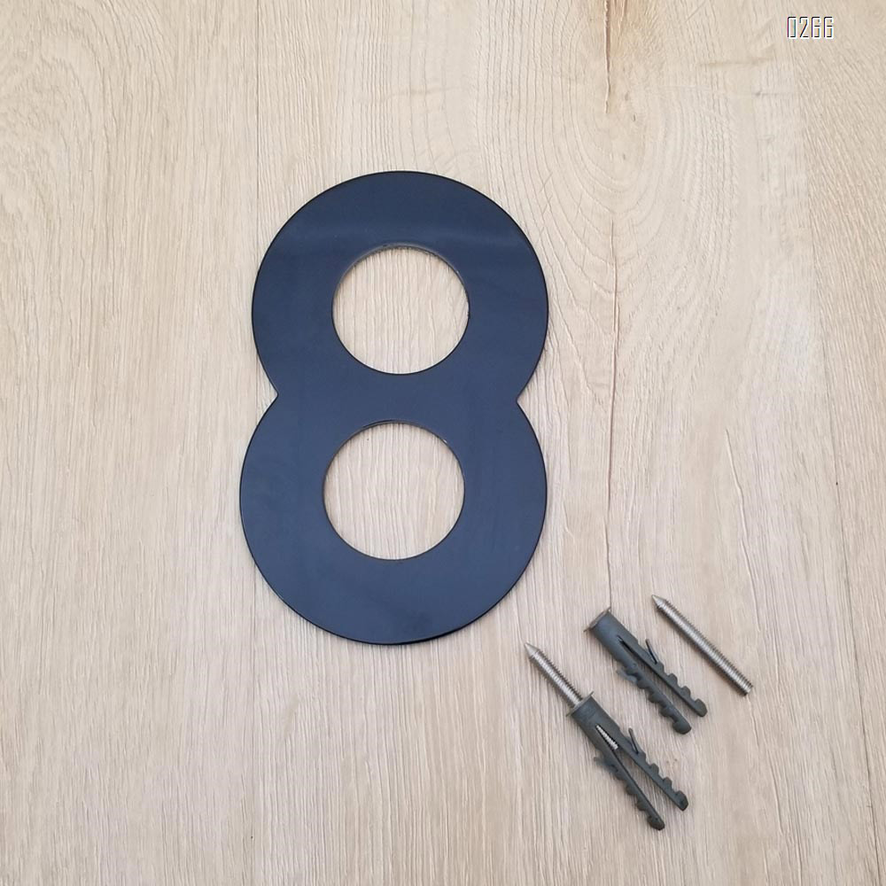 6 inch 145mm Big Modern House Number Hotel Home Door Room Number Outdoor Address Plaque Iron House Number 8