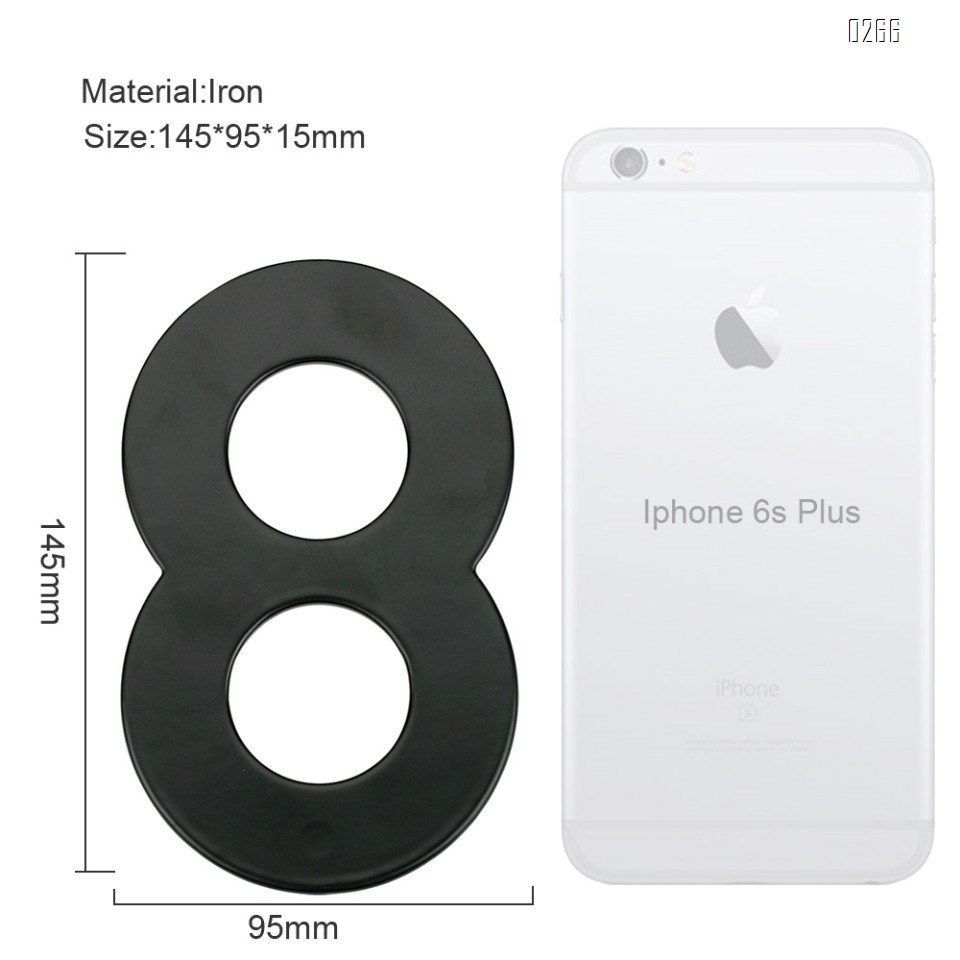 6 inch 145mm Big Modern House Number Hotel Home Door Room Number Outdoor Address Plaque Iron House Number 8