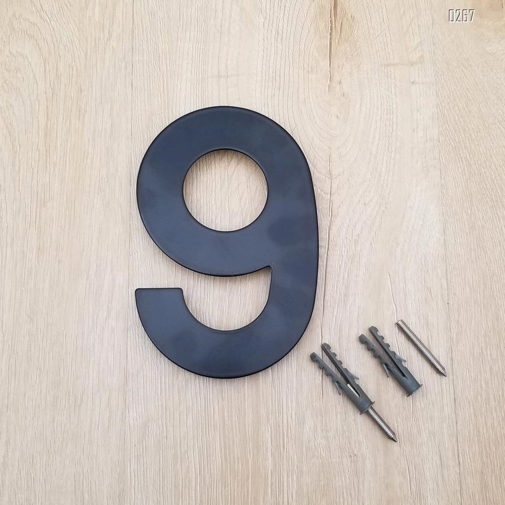 6 inch 145mm Big Modern House Number Hotel Home Door Room Number Outdoor Address Plaque Iron House Number 9