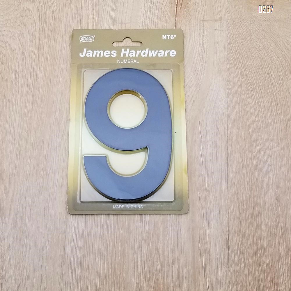 6 inch 145mm Big Modern House Number Hotel Home Door Room Number Outdoor Address Plaque Iron House Number 9