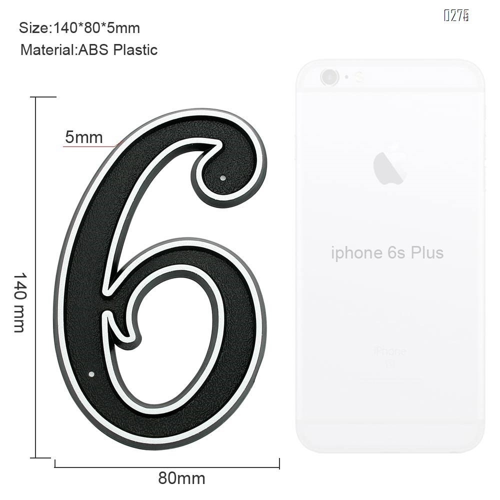 150mm Big Modern House Number Hotel Home Door House Number House Number 6
