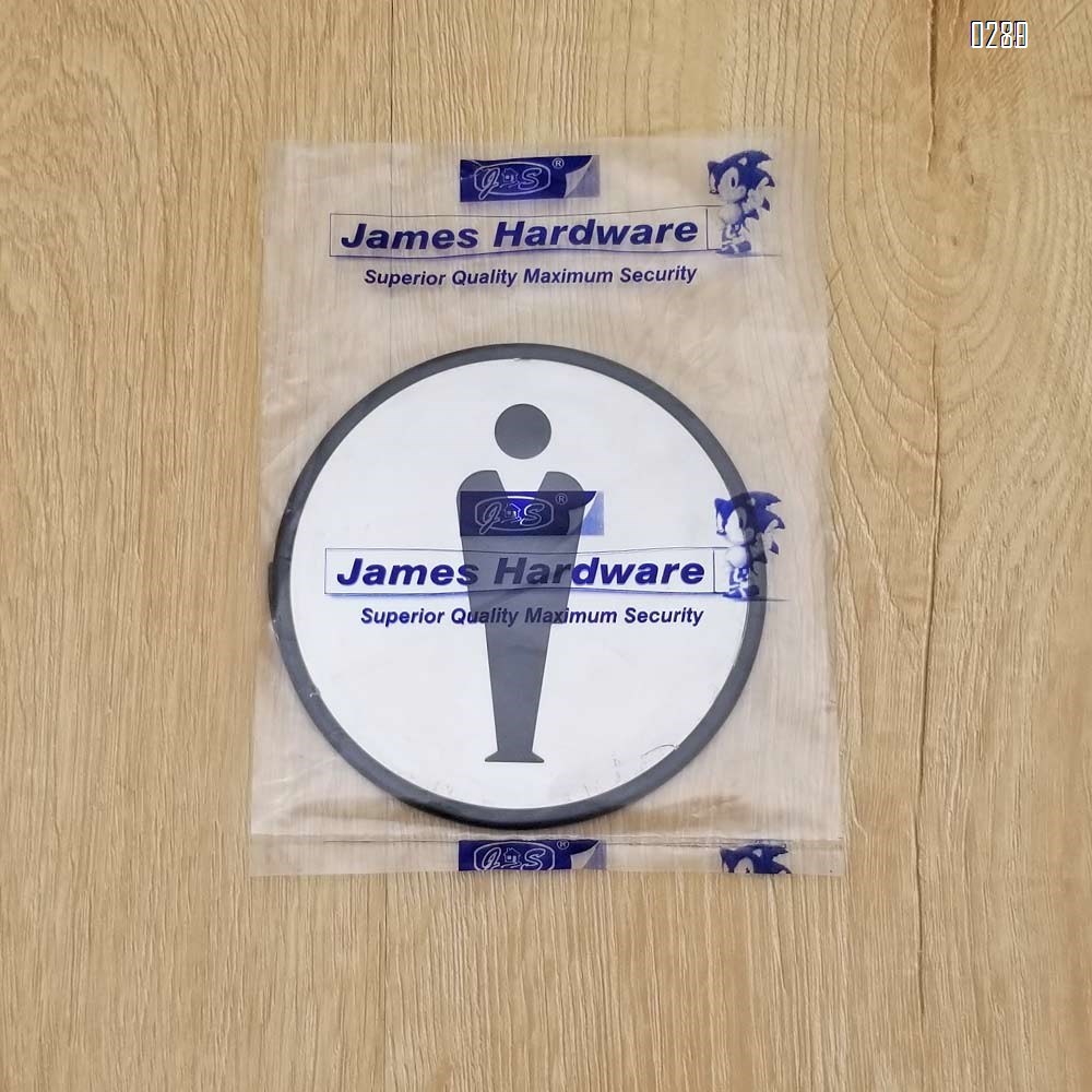Self Sticker Round Men Sign  Restroom, Bathroom Door Sign for Offices, Businesses,Stainless Steel Plus Plastic bathroom signs