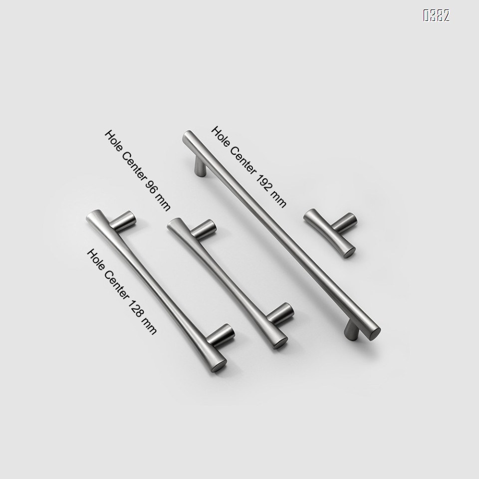 Plated Brushed Cabinet Pulls Matte Black Zinc Alloy Kitchen Cupboard Handles Cabinet Handles 192 mm Hole Center