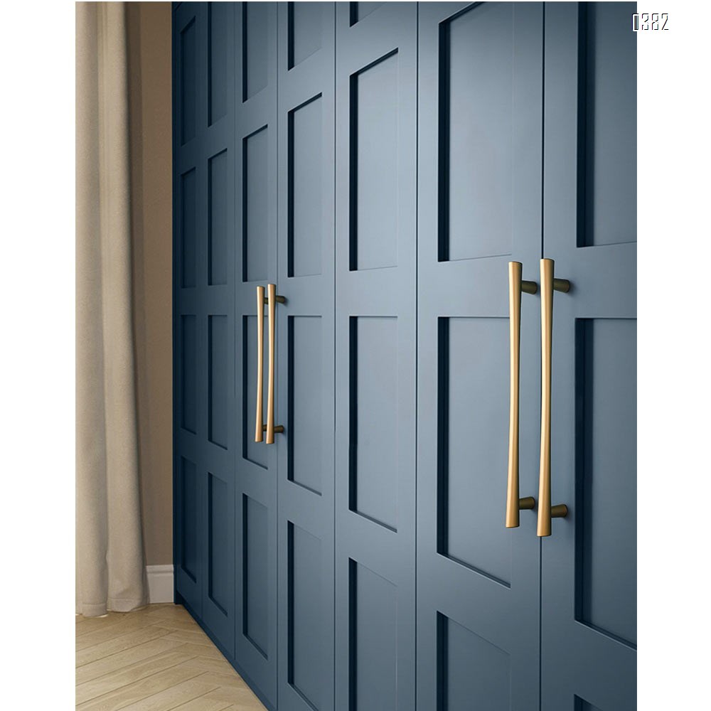 Plated Brushed Cabinet Pulls Matte Black Zinc Alloy Kitchen Cupboard Handles Cabinet Handles 192 mm Hole Center