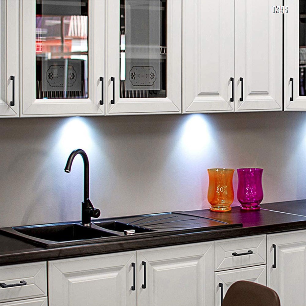 Aluminium Alloy Drawer Pulls Kitchen Hardware Cabinet Handles, 5 Inch (128mm) Hole Centers, Matte Black