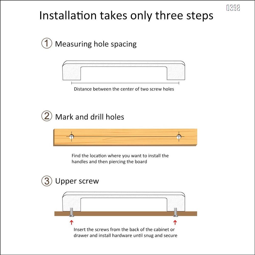 Aluminium Alloy Drawer Pulls Kitchen Hardware Cabinet Handles, 5 Inch (128mm) Hole Centers, Matte Black