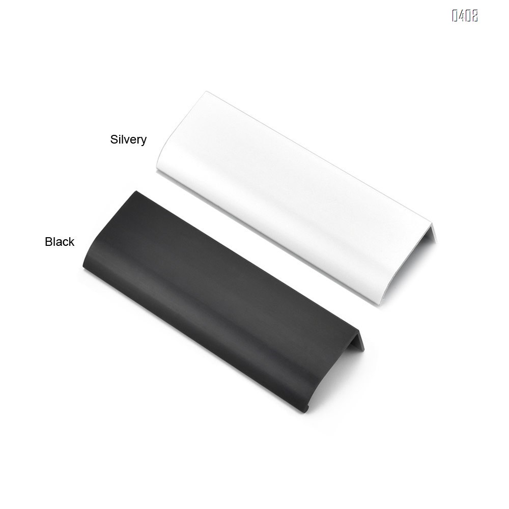 120mm 4.7 Inch Silver Back Mount Finger Edge Pull Concealed Handle for Home Kitchen Door Drawer Cabinet