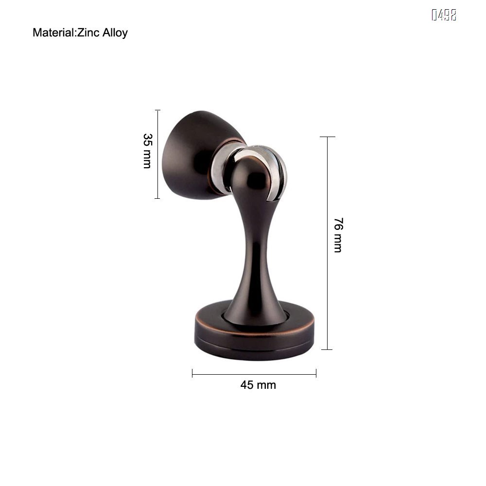 Zinc Alloy Solid Mental Magnetic Door Stop, Wall Mounted, Oil Rubbed Bronze