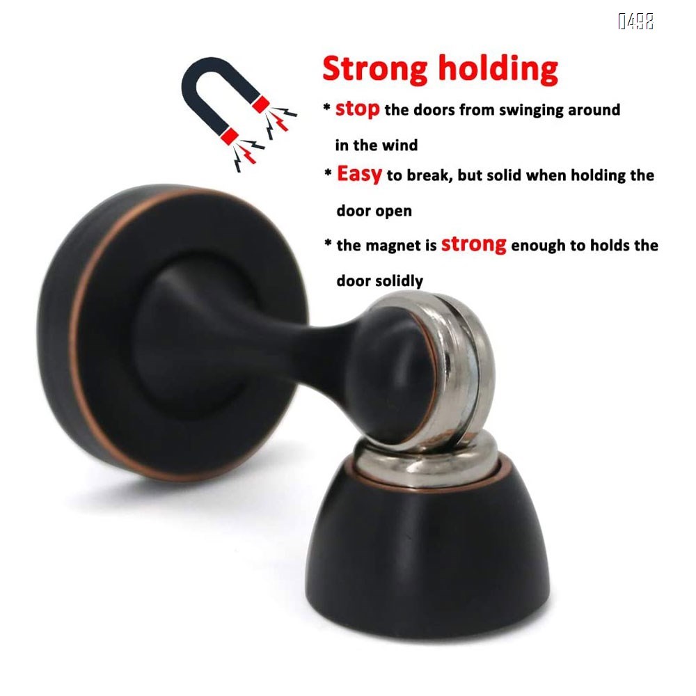 Zinc Alloy Solid Mental Magnetic Door Stop, Wall Mounted, Oil Rubbed Bronze