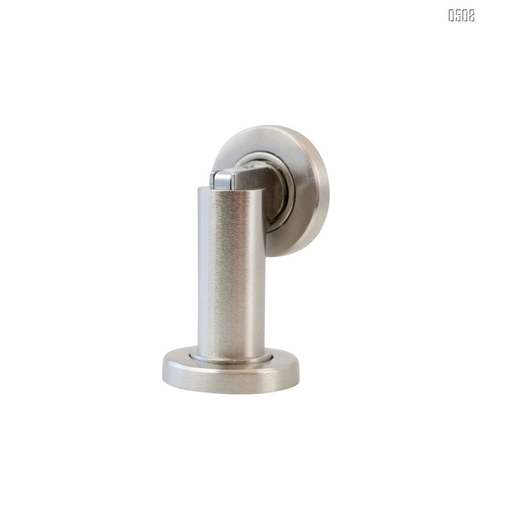 Magnetic Door Stop - Stainless Steel Look Door Holder incl. Fixing Material - Magnetic Door Stopper Floor and Wall Mounted