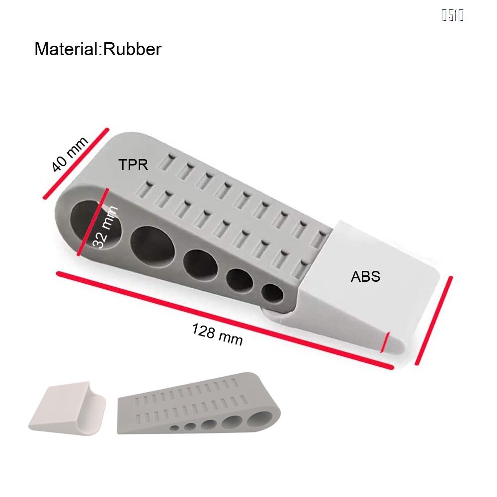 Door Stoppers,Rubber Security Door Stop Wedge with Holder Door Stops for Office Tall Floor Mount Shower Heavy Duty Door