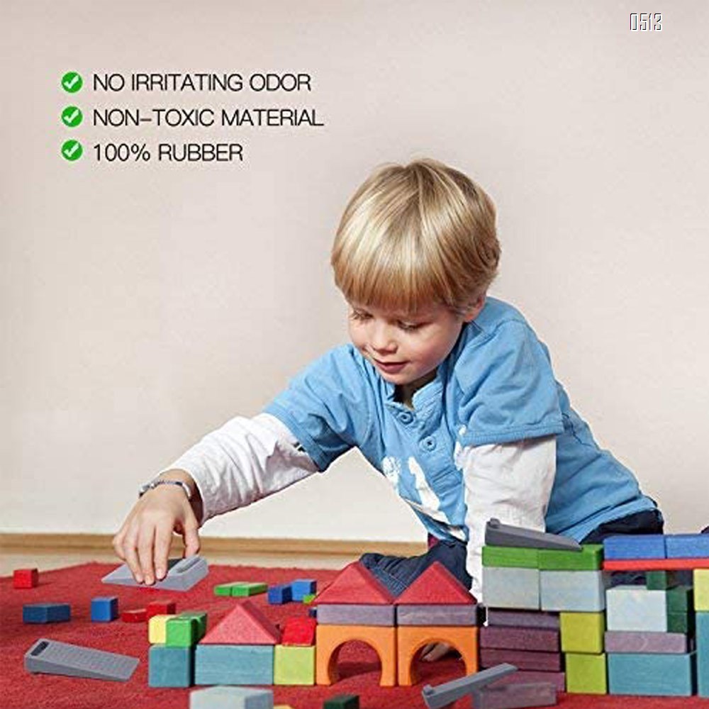 Door Wedge Rubber, Door Stopper, Heavy Duty Slip-resistant and Stackable Door Holders, Adjustable Height and Strong Grip on Tiles, Carpet, Wood,Cement and Laminate Floor