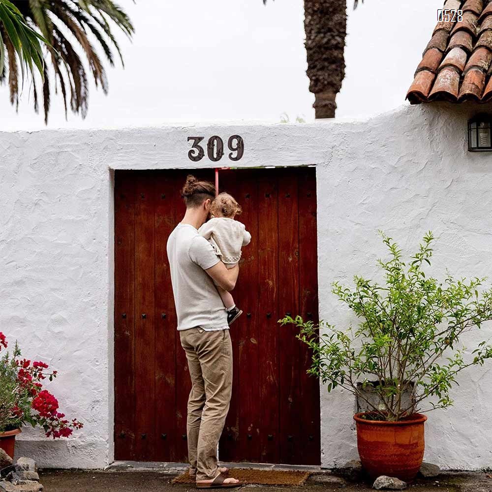 Cast Iron House Numbers 4.7 Inch Home Street Address Plaques Door Number Sign with Classic Anchor Finished